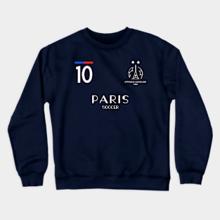 PARIS SOCCER Number 10 Offensive Midfielder Two Stars Crewneck Sweatshirt